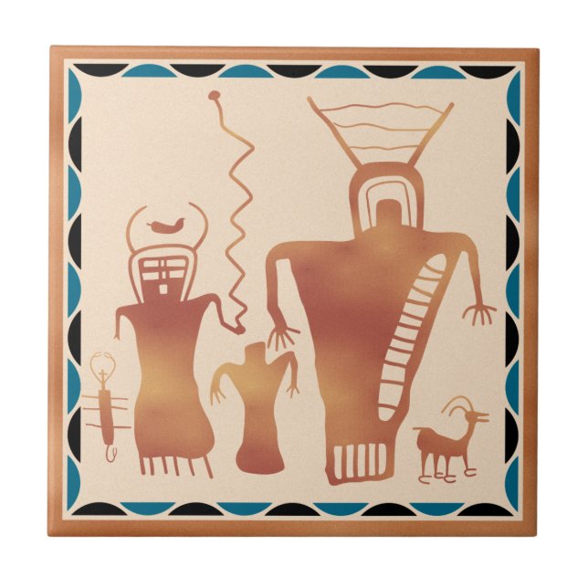 Nio utomjordingar för konst för Milekanjonsten ' Kakelplatta (Framsidan)