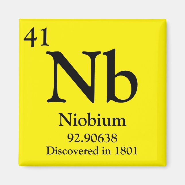 Niobium Periodic Bord Magnet (Framsidan)