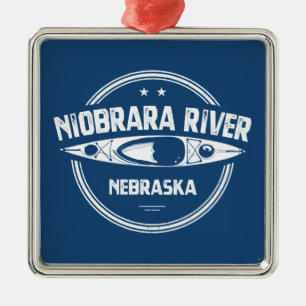 Niobrara River Nebraska Kayaking Julgransprydnad Metall