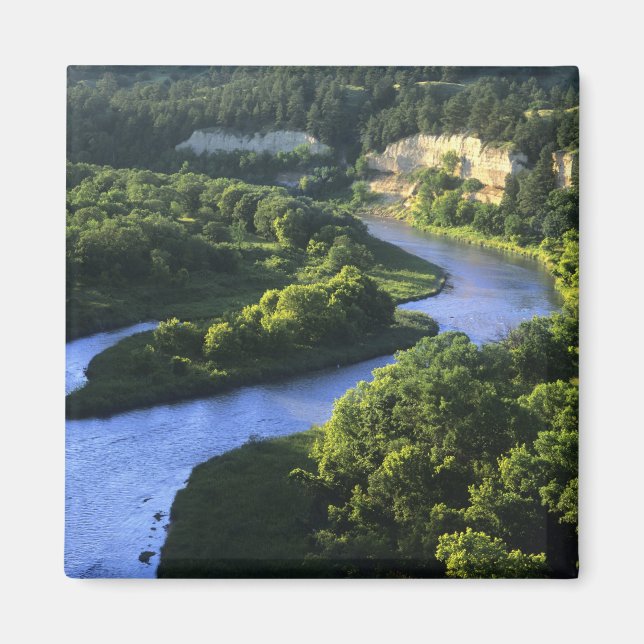 Niobrarafloden nära Valentine Nebraska Magnet (Framsidan)