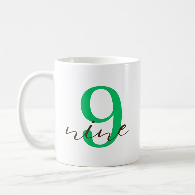 Nionde 9-årsjubileum med personalisering kaffemugg (Vänster)