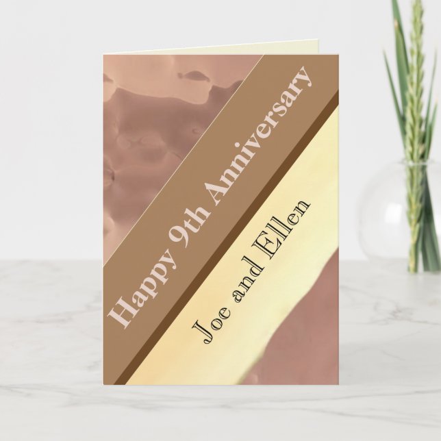 Nionde Bröllop-årsdagen, Willow och koppar Kort (Framsida)