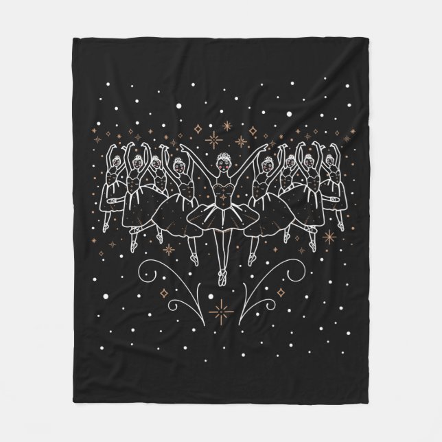 Nionde dagen av Throw Blanket-julen i Ull Fleecefilt (Framsidan)