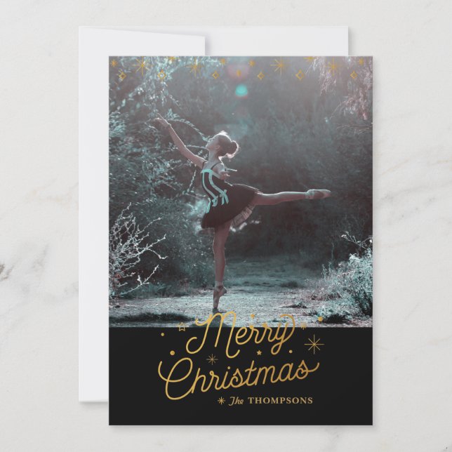 NIONDE DAGEN FÖR CHRISTMAS / Julfotoport Julkort (Framsida)