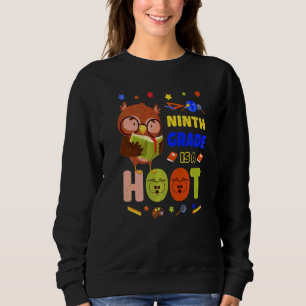 Nionde klass är en höst rolig uggla tillbaka till t shirt