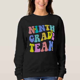 Nionde klass Team Groovy Retro Lärare Flickor Kvin T Shirt