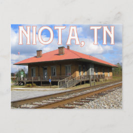 Niota station för 1854 tåg för TN historisk Vykort