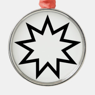 Niouddret stjärna (symbol för Bahá'í-tron) Julgransprydnad Metall