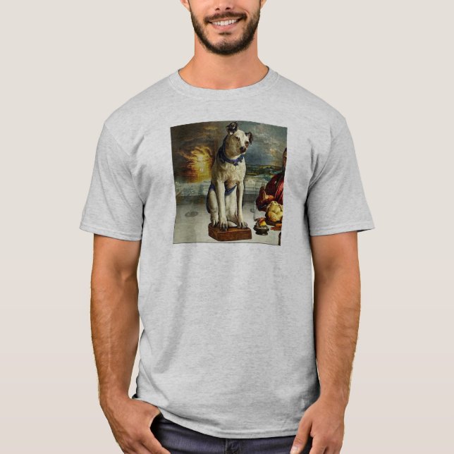 Nipper, RCA-Hund sista leverantör T Shirt (Framsida)