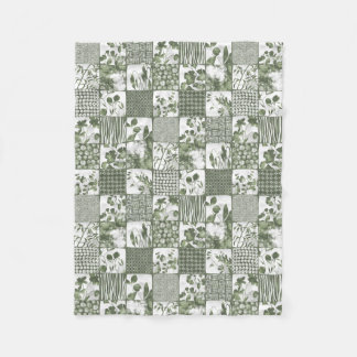 Nippon Cheater Quilt Olivgrön Vit Fleecefilt
