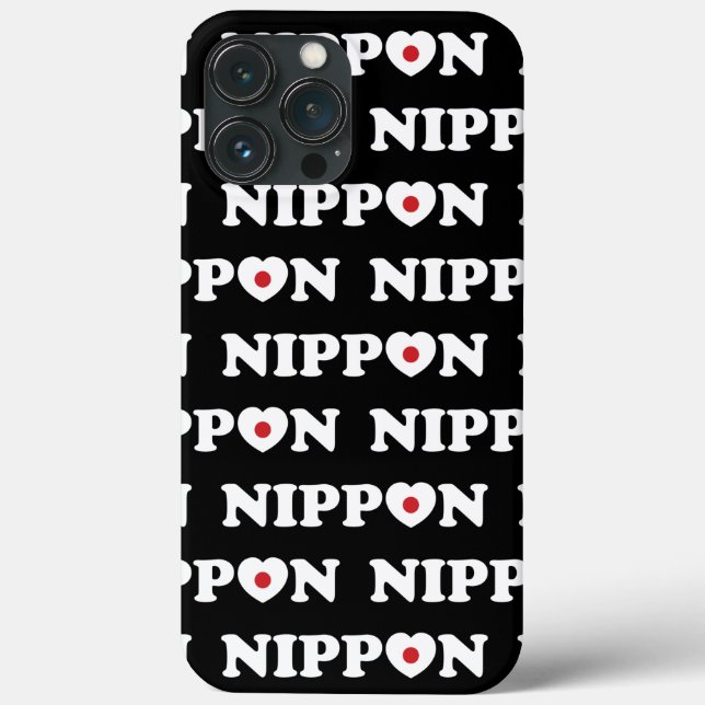 Nippon Kärlek Heart Flagga Fodral-Mate iphone case (Baksida)