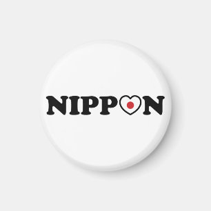 Nippon Kärlek Heart Flagga Magnet