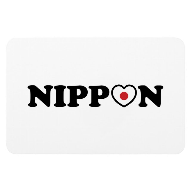Nippon Kärlek Heart Flagga Magnet (Horisontell)