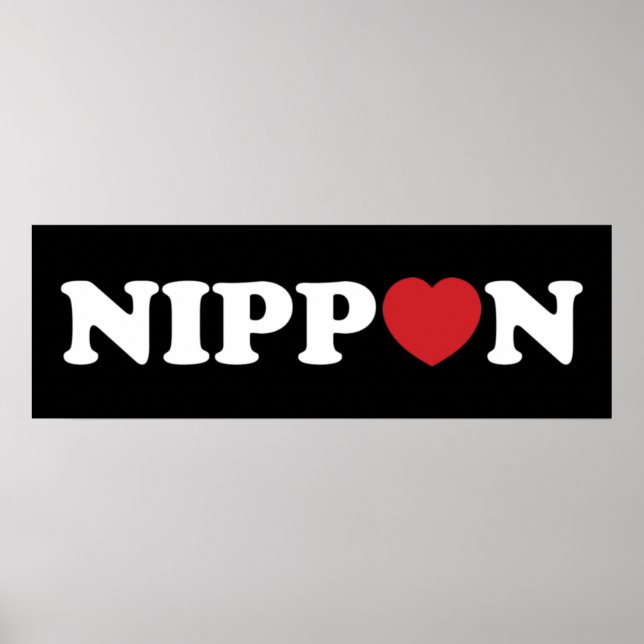 Nippon Kärlek Heart Poster (Framsidan)