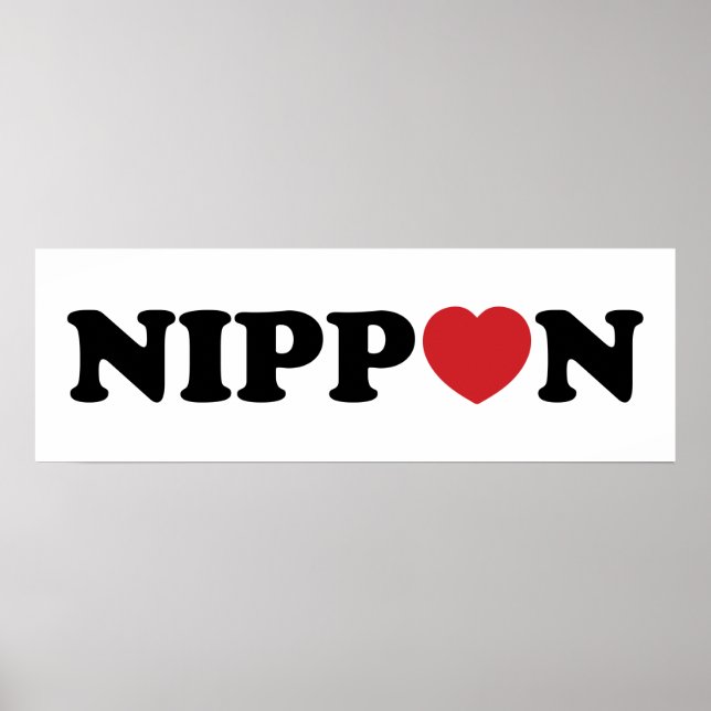 Nippon Kärlek Heart Poster (Framsidan)