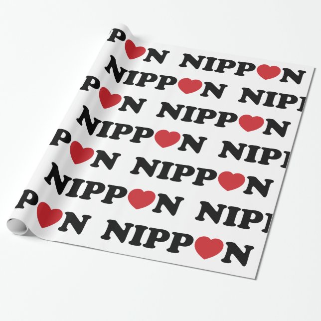 Nippon Kärlek Heart Presentpapper (Utrullad)