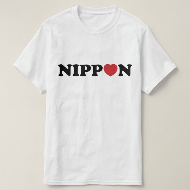 Nippon Kärlek Heart T Shirt (Design framsida)