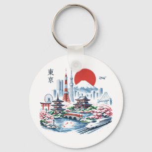 Nippon Sakura Tokyo Körsbärsblom Nyckelring