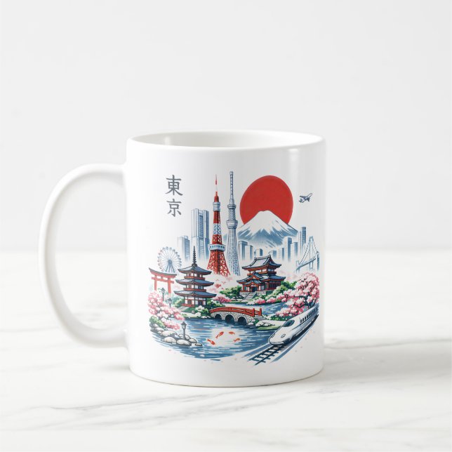 Nippon Sakura Tokyo Körsbärsblomning  Kaffemugg (Vänster)