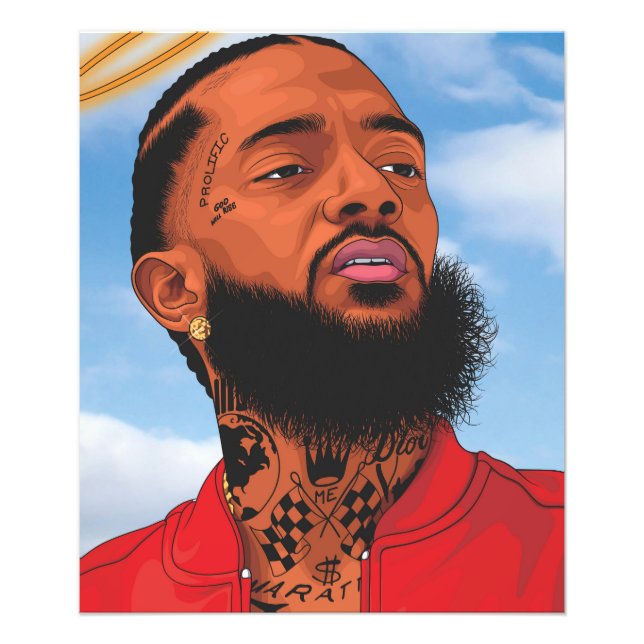 nipsey hussle fototryck (Framsidan)