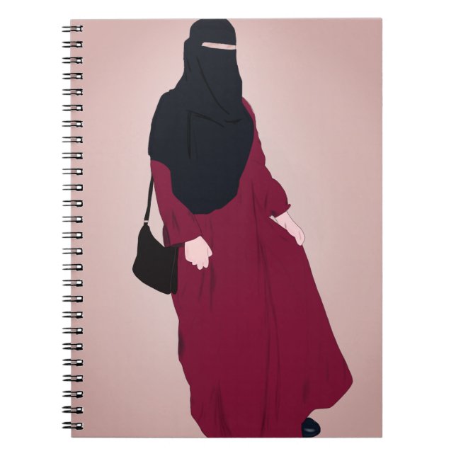 Niqab - Muslimah - Hijab Hand plockade - Hijab Gir Anteckningsbok (Framsidan)