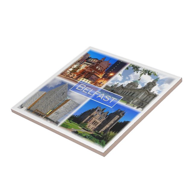 NIR003 BELFAST, Nordirland Kakelplatta (Sidan)