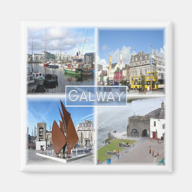 NIR004 GALWAY, Nordirland, Fridge Magnet (Framsidan)