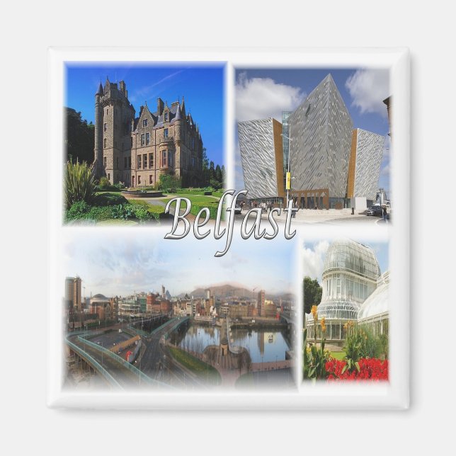 NIR006 BELFAST, Nordirland, Fridge Magnet (Framsidan)