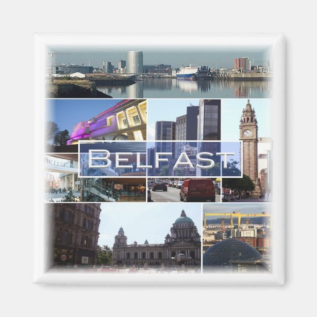 NIR008 BELFAST, Nordirland, Fridge Magnet (Framsidan)