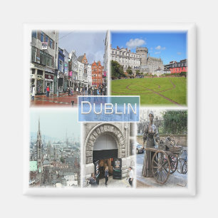 NIR012 DUBLIN, Nordirland, Fridge Magnet