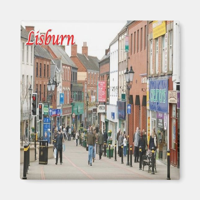 NIR014 LISBURN, Nordirland, Fridge Magnet (Framsidan)
