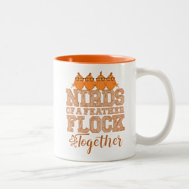 Nirds of a Feather Två-Tonad Mugg (Höger)