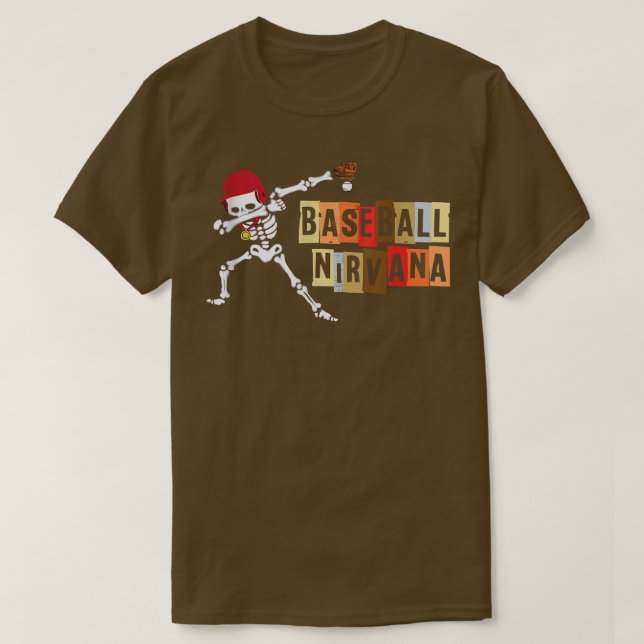 nirvana Dabbing Baseball skeleton  T Shirt (Design framsida)