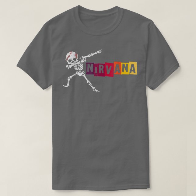 nirvana dabbing skelett  t shirt (Design framsida)