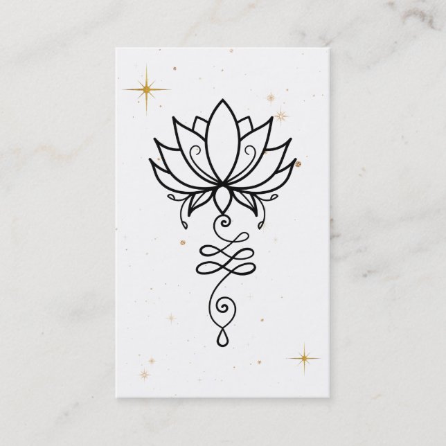 *~* Nirvana Helig Geometry Lotus Cosmic Business Visitkort (Framsida)