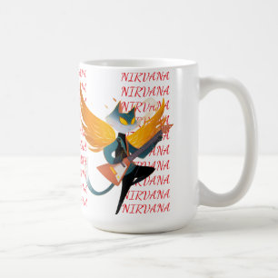 Nirvana Katt med Gitarr & Vingar – Keramikkopp A s Kaffemugg