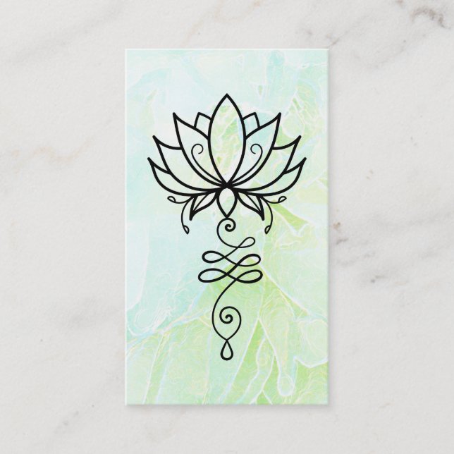 *~* Nirvana Lotus Ombre Yoga .  Helig Geometri Visitkort (Framsida)