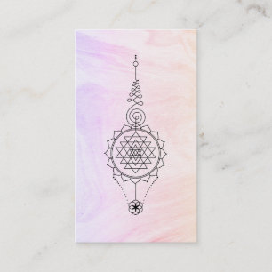 *~* Nirvana Marble Pastel Ombre Reiki Healing Visitkort