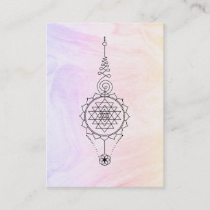 *~* Nirvana Pastel Ombre Marble Reiki Healning Visitkort