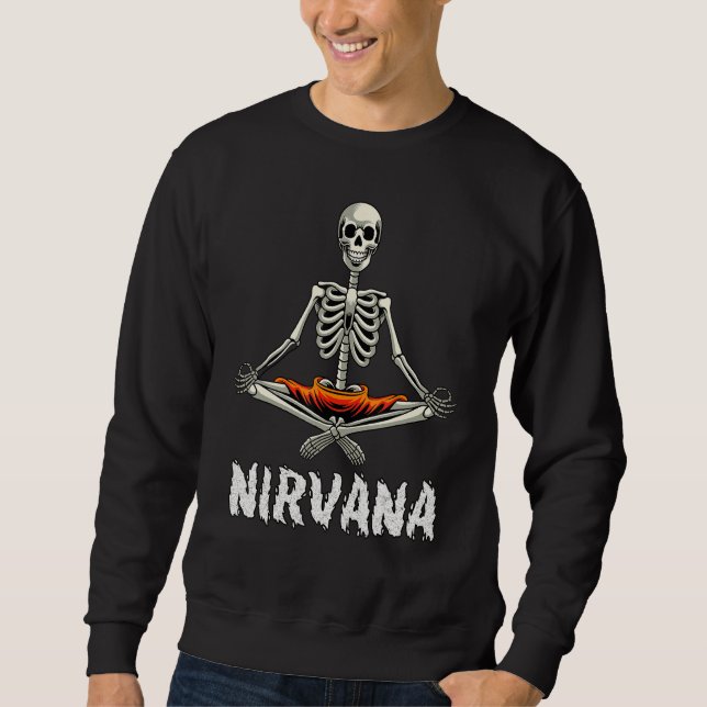nirvana yoga skelett lång ärmad tröja (Framsida)