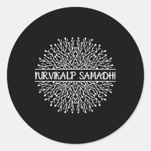 Nirvikalp Samadhi Mandala Sacred Fraktal Geometri Runt Klistermärke