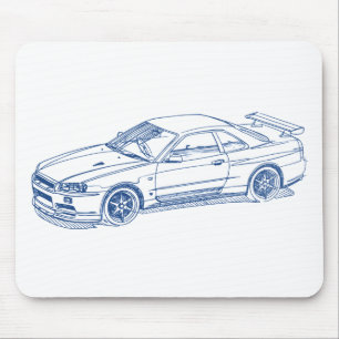 Nis-horisont GTR R34 2000 skissar Musmatta