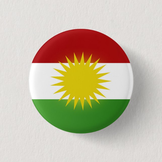 (Nîşan) Kurdistanflaggaemblem, Knapp (Framsida)