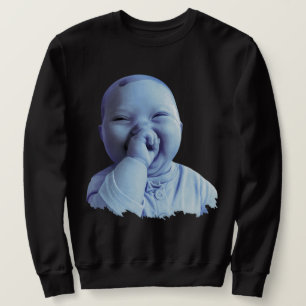 Nisch Baby Gen z Meme Ai Viral Gnatts AI Skrattar Lång Ärmad Tröja