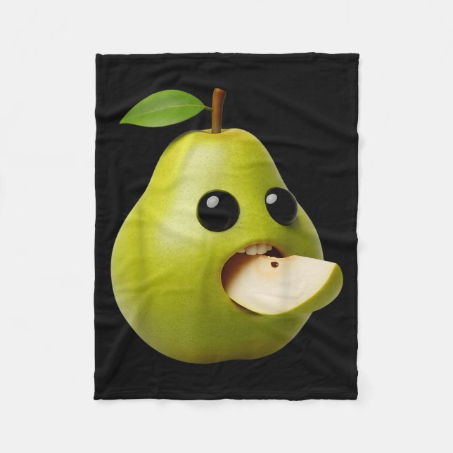 Nischfrukter Roliga Päron Meme Hjärnrot Surrealist Fleecefilt (Framsidan)