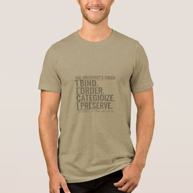 Nischkollektor T-Shirt The Archivist's Creed (Framsida)