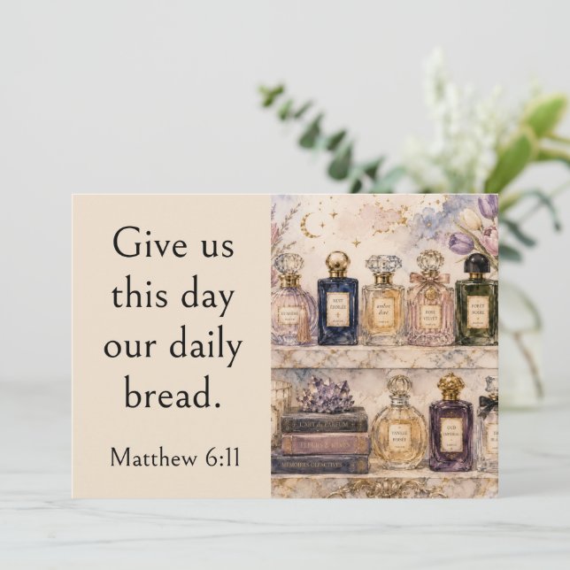 Nischparfymsamling, Matteus 6:11 Bibelvers Inbjudningar (Stående Fram)