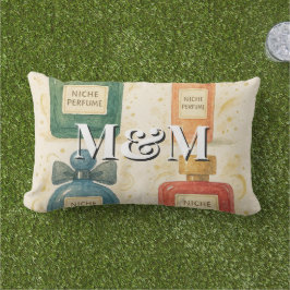 Nischparfymsamling, Monogram Vattenfärg  Lumbarkudde