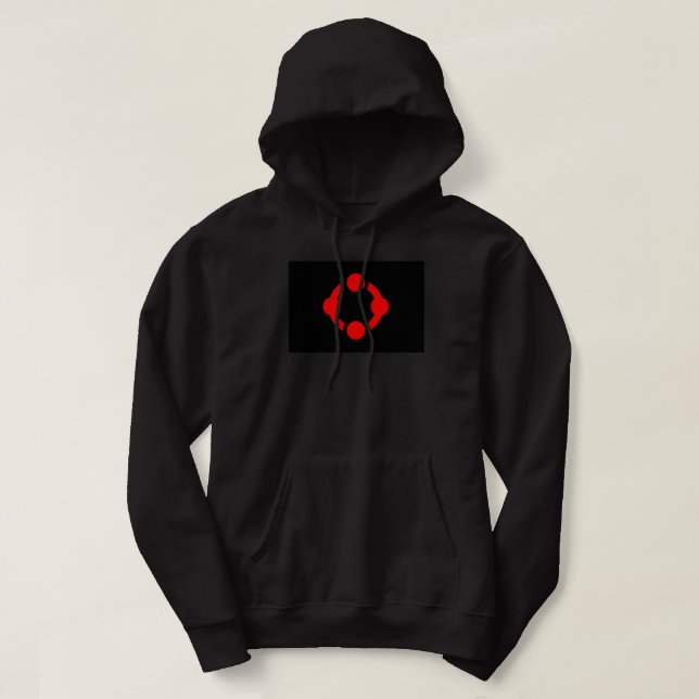 Nischproudflagga (Svart) Hoodie (Design framsida)