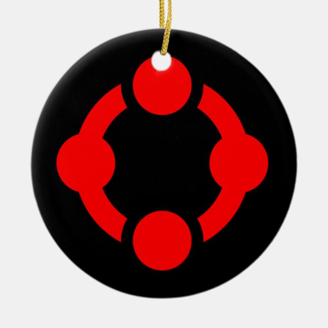 Nischproudflagga (Svart) Julgransprydnad Keramik (Framsidan)
